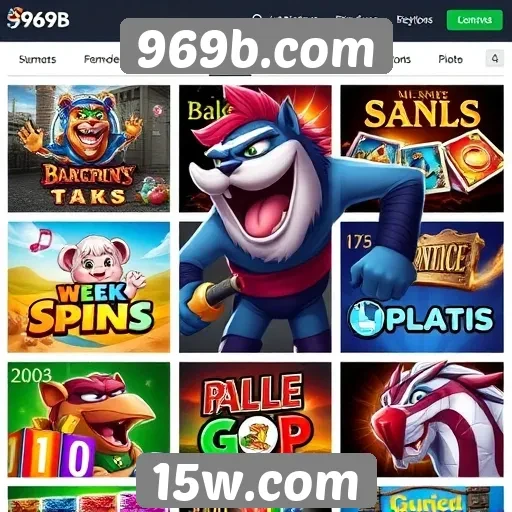 Variedade de jogos disponíveis no 969b.com